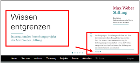 Aktuelle Themen auf der Startseite